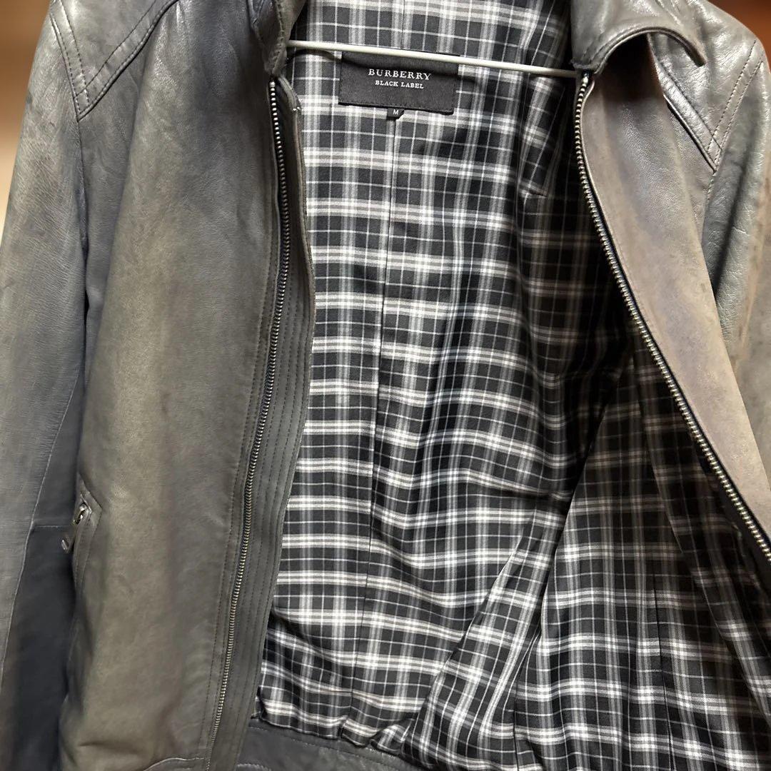 BURBERRY BLACK LABEL シングルライダース Mサイズ ネイビー