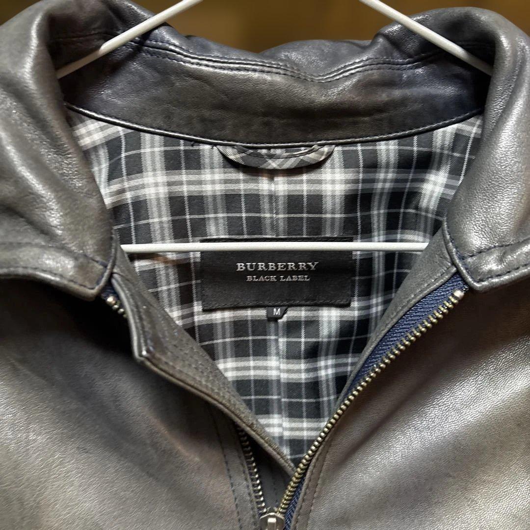 BURBERRY BLACK LABEL シングルライダース Mサイズ ネイビー