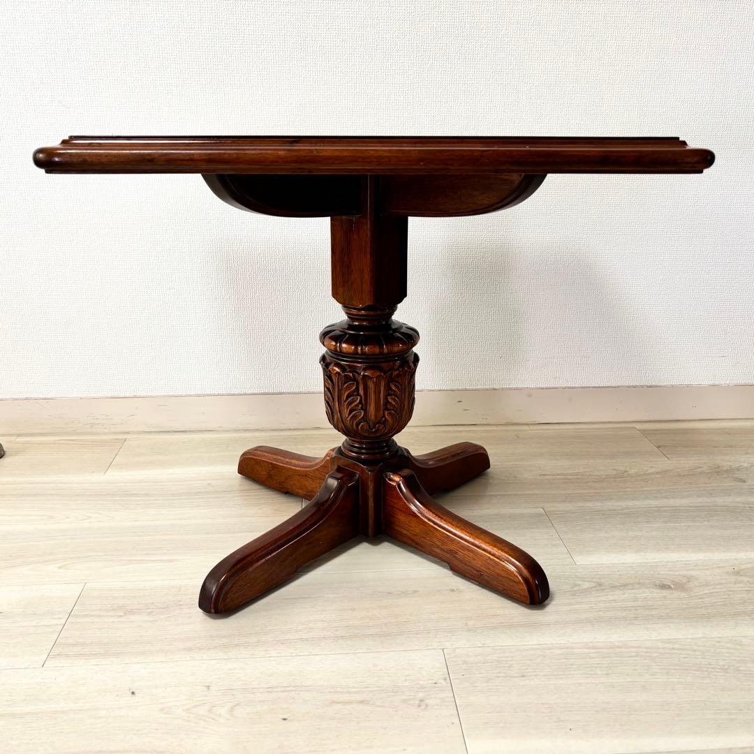 【メンテ済み】アンティーク調 木製サイドテーブル