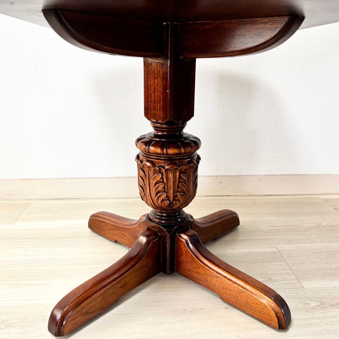 【メンテ済み】アンティーク調 木製サイドテーブル