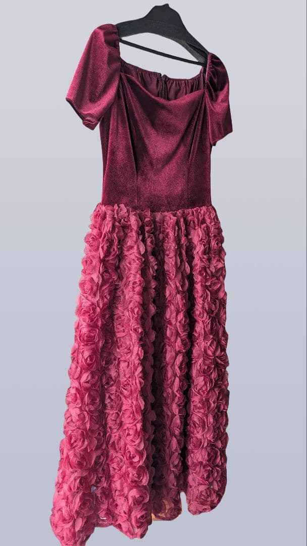 結婚式二次会パーティドレス バーガンディ ワインレッド オケージョン 新年会