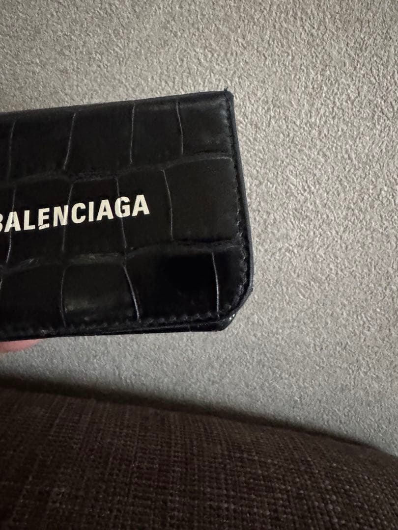 希少❗️バレンシアガ クロコ　ミニ財布