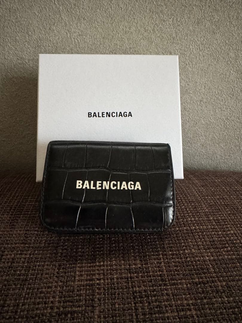 希少❗️バレンシアガ クロコ　ミニ財布