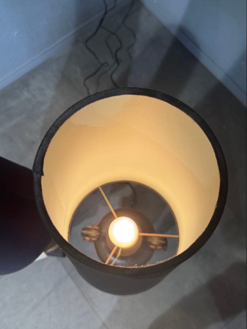 LUME 古典的な黒と金のテーブルランプ2点セット