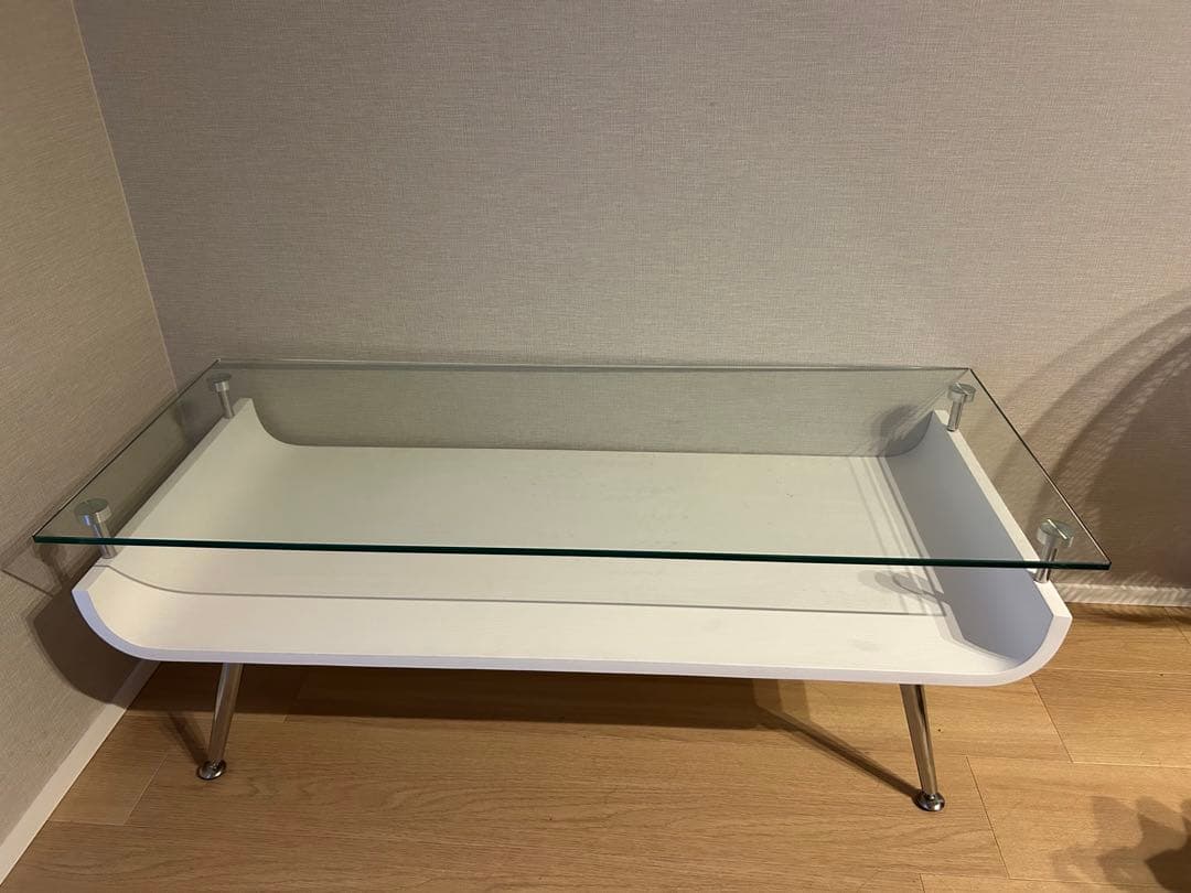 ガラステーブル机 (送料込み)