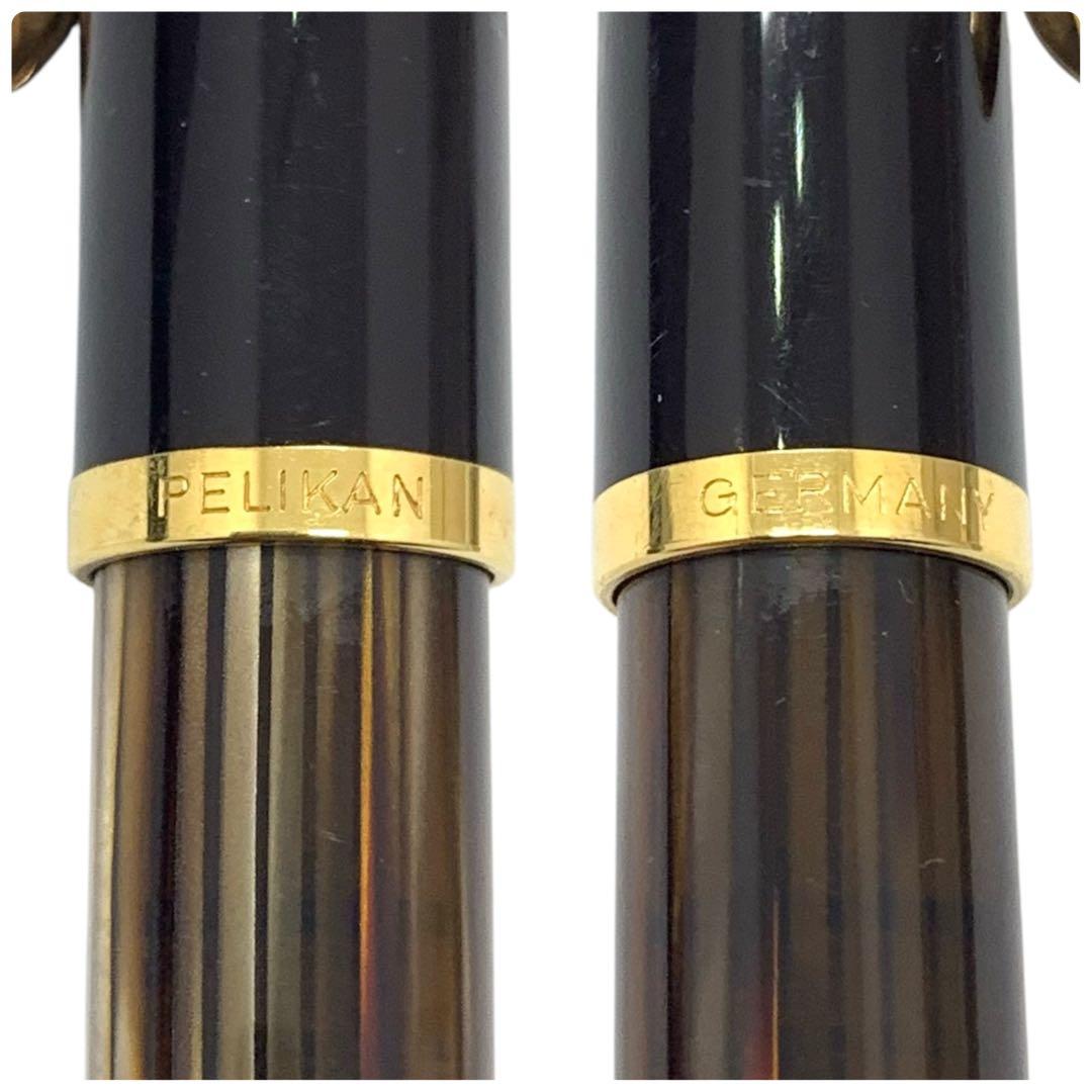 ペリカン スーベレーン M400 14C 585 ペン先 茶縞 万年筆