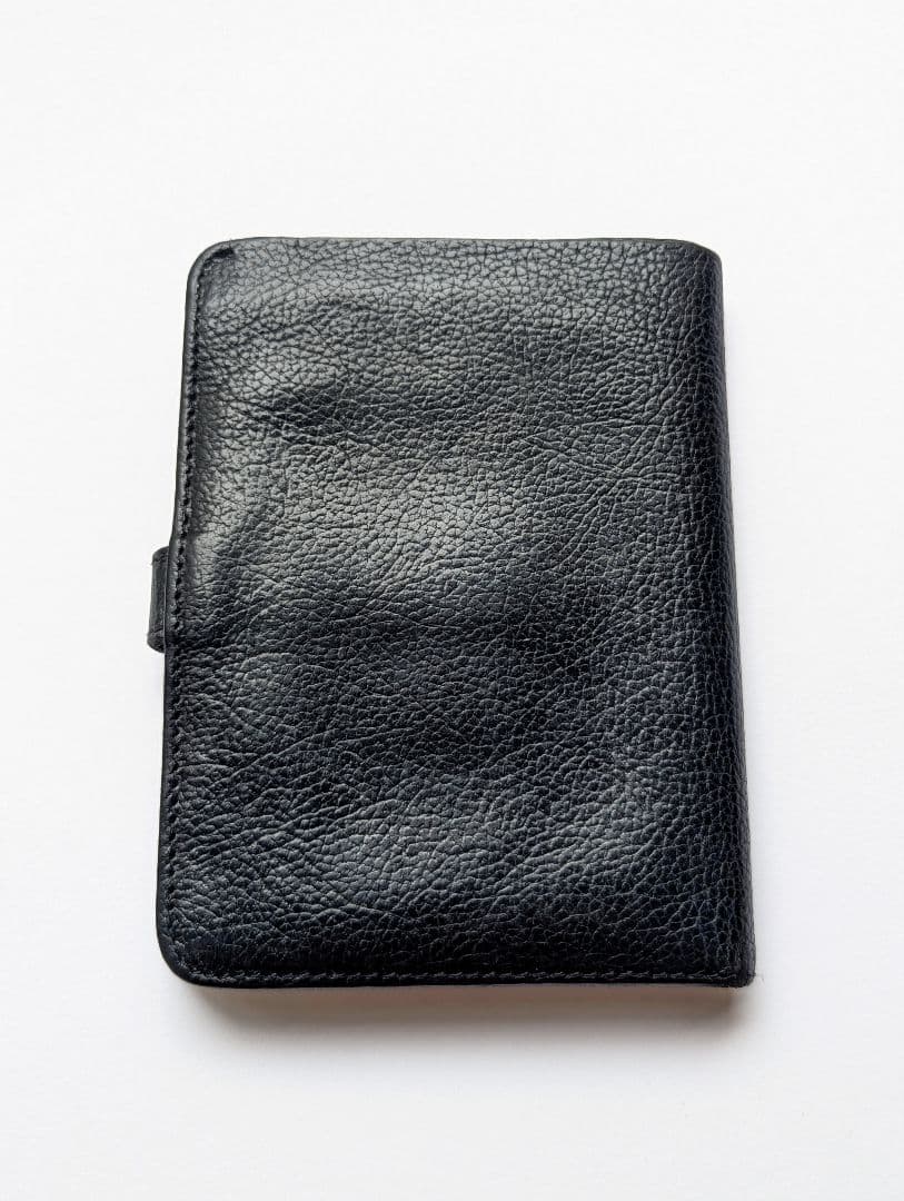 イルビゾンテ IL BISONTE 手帳型 2つ折り財布 ブラック 男女兼用