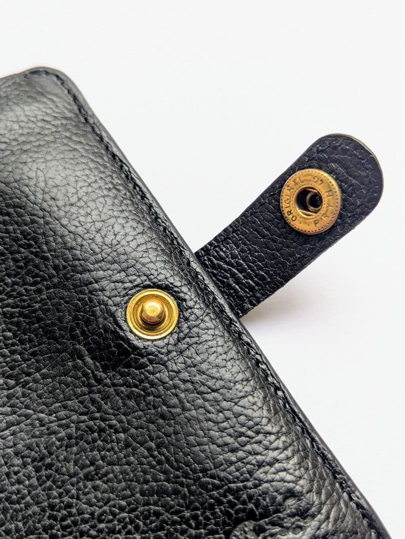 イルビゾンテ IL BISONTE 手帳型 2つ折り財布 ブラック 男女兼用