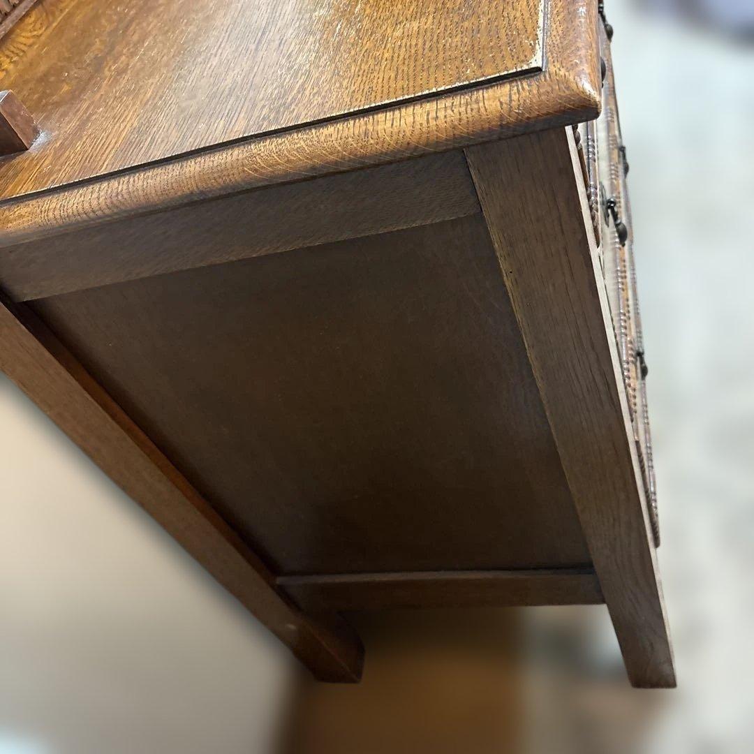 イギリス　ヴィンテージ　オーク材 3段チェスト