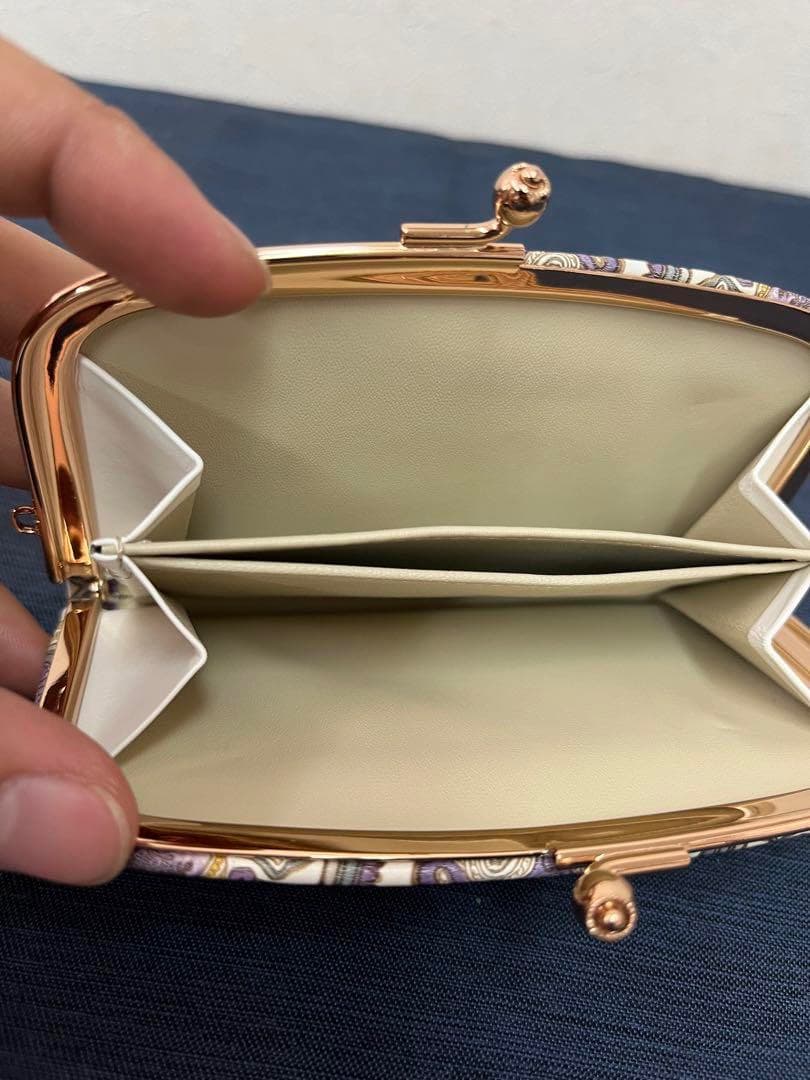 【新品 未使用】希少 H.P.France 水金の文庫革 錦紗