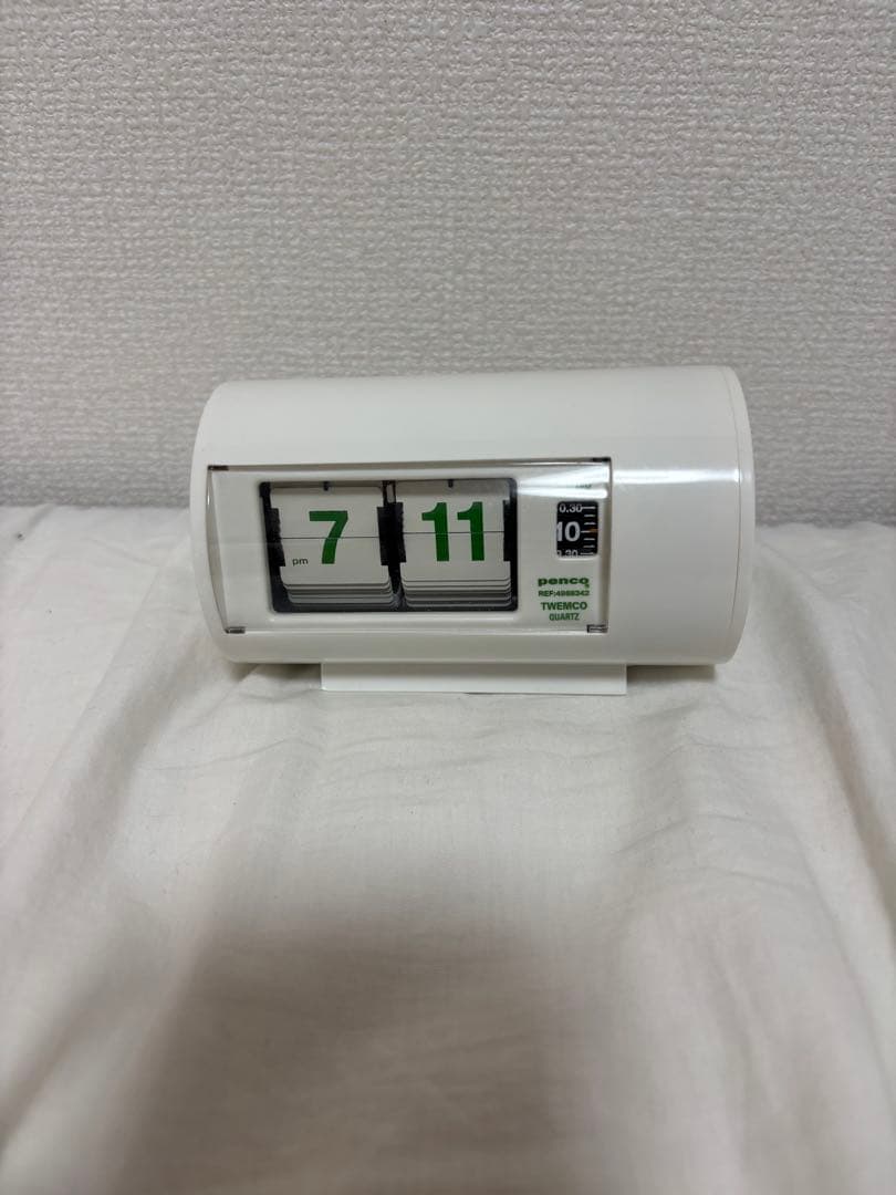 ホワイト アナログ置時計 Mid-Century MODERN