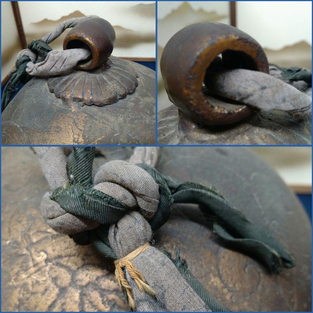 AE30 時代物 東照宮 大鈴 徳川家康 三葉葵紋 元禄元年 神社寺院 座布団付