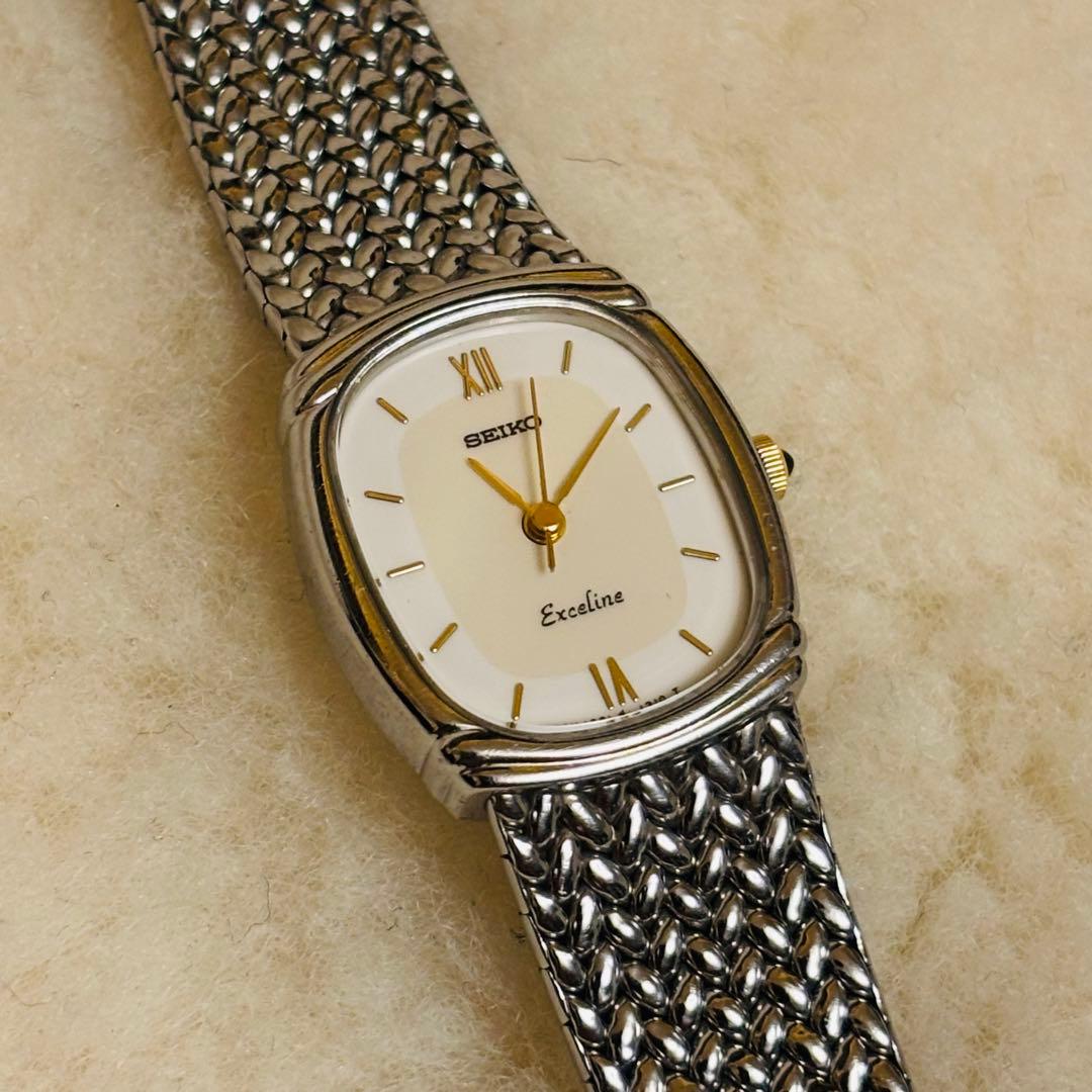 稼働品 SEIKO セイコー エクセリーヌ レディース腕時計 クォーツ シルバー