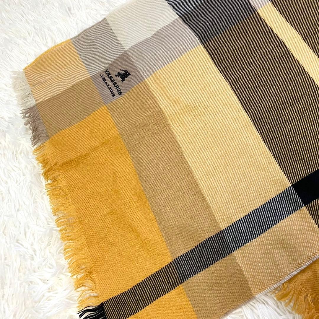 BURBERRY BLUE LABEL マフラー　ロゴ刺繍　ノバチェック