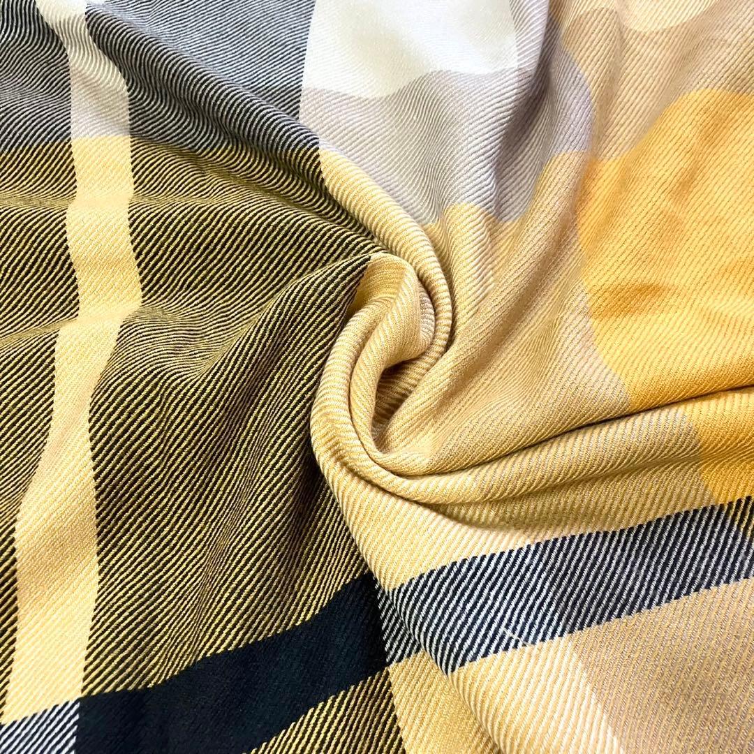 BURBERRY BLUE LABEL マフラー　ロゴ刺繍　ノバチェック