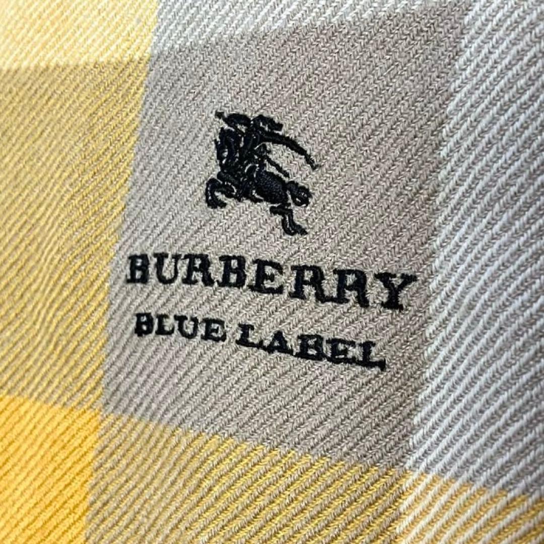 BURBERRY BLUE LABEL マフラー　ロゴ刺繍　ノバチェック
