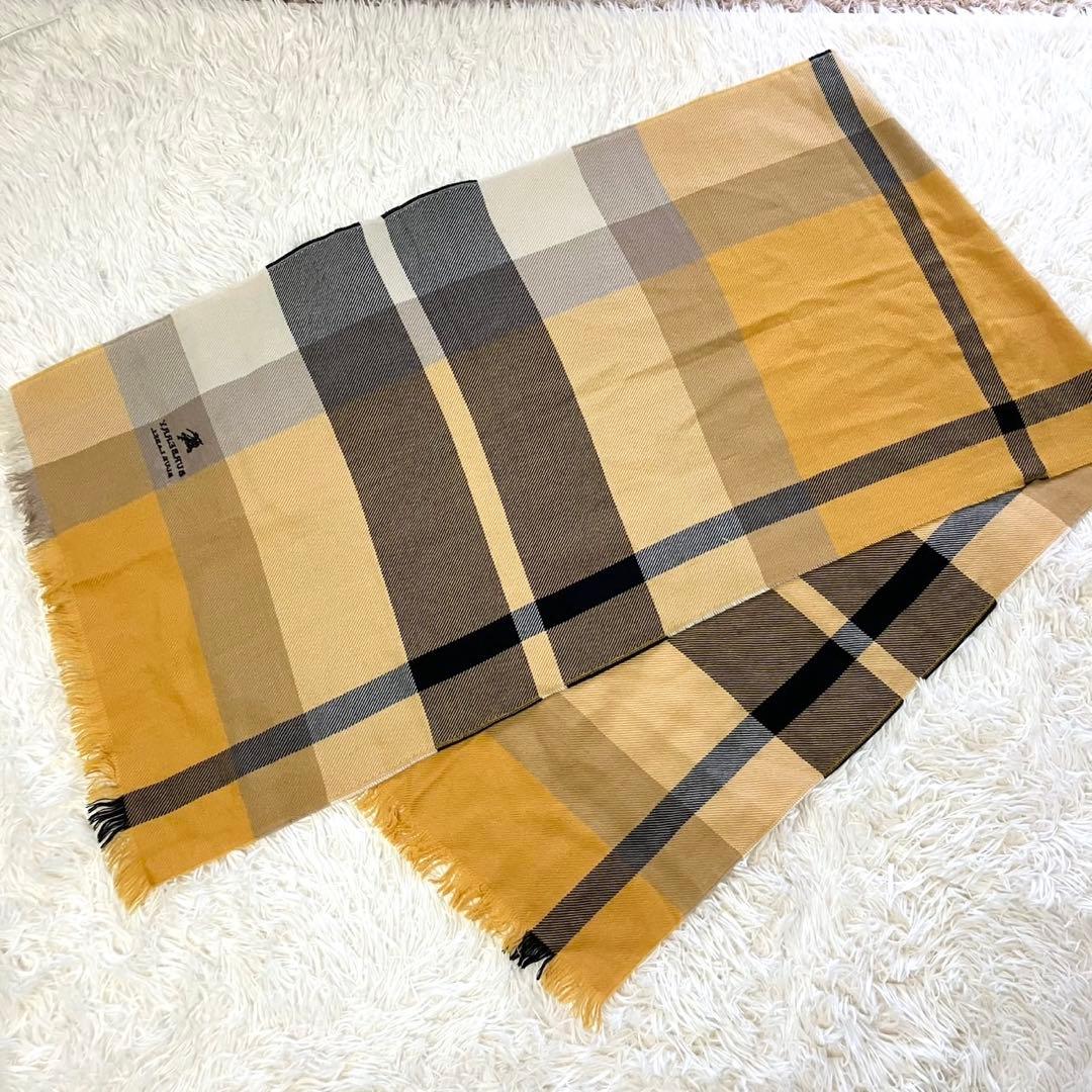 BURBERRY BLUE LABEL マフラー　ロゴ刺繍　ノバチェック