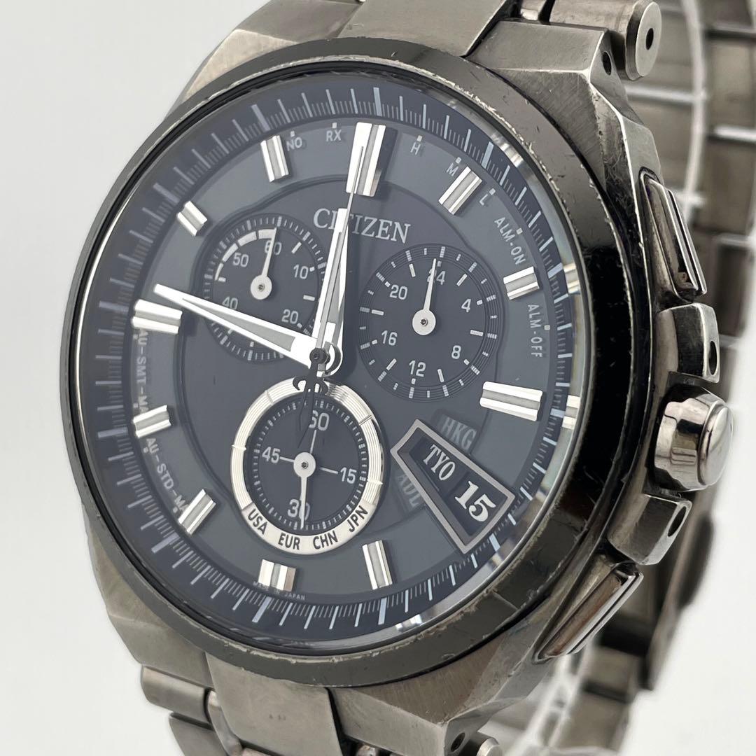【稼働】シチズン　アテッサ　ダイレクトフライト　ワールドタイム　腕時計　メンズ