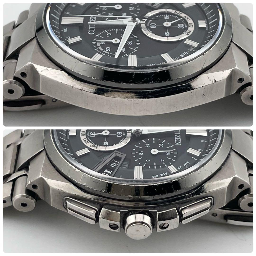 【稼働】シチズン　アテッサ　ダイレクトフライト　ワールドタイム　腕時計　メンズ