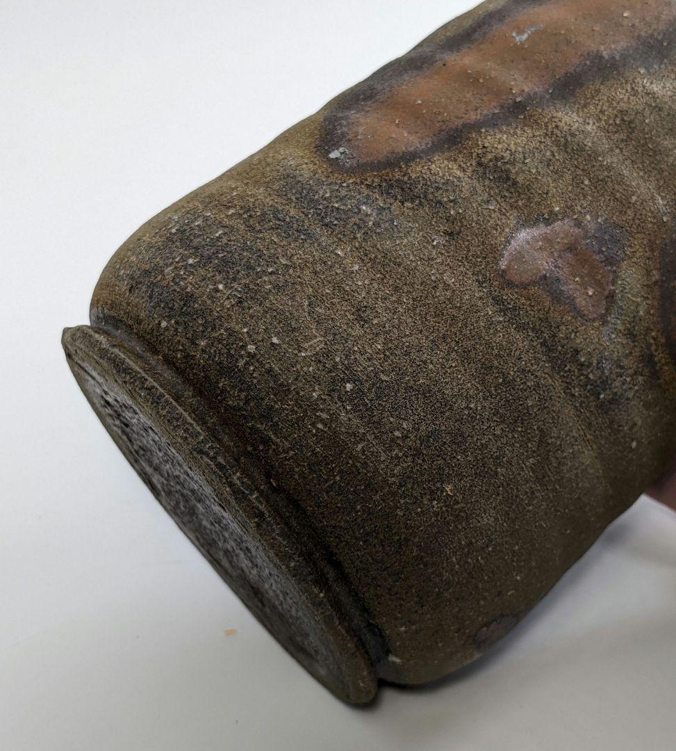 岡山県重要無形文化財 金重晃介 備前焼 耳付花入 合箱 花瓶 花器 置物 華道具