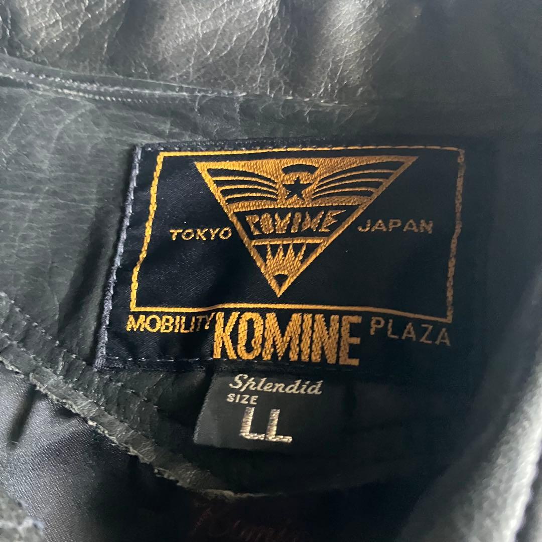 80s archive KOMINE本革レザーライダーススポーツジャケットLL