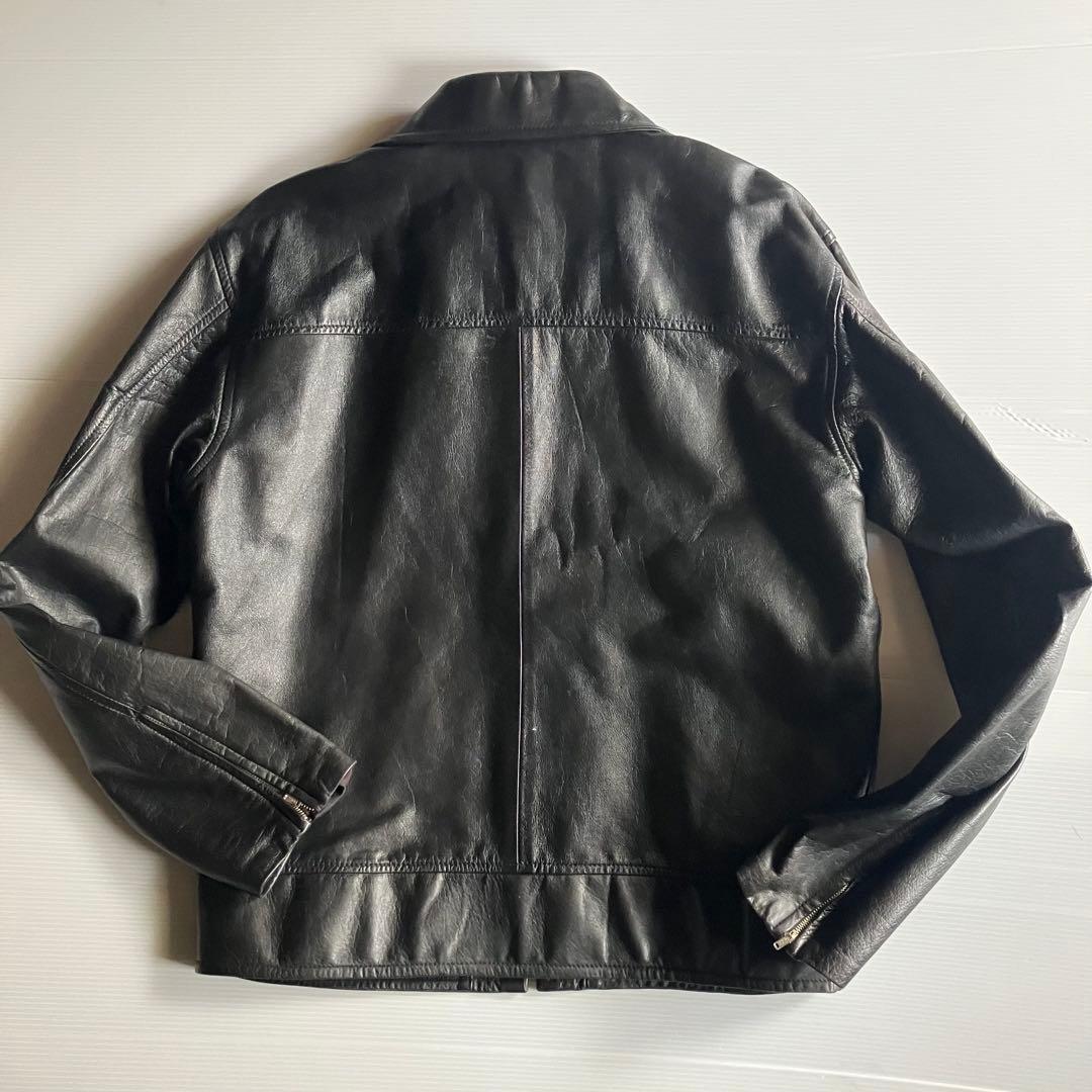 80s archive KOMINE本革レザーライダーススポーツジャケットLL