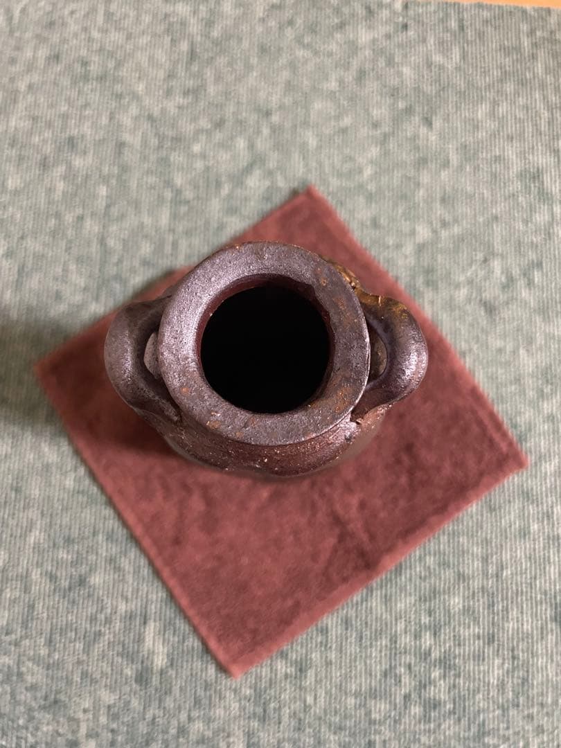 備前焼　耳付き花瓶(1)