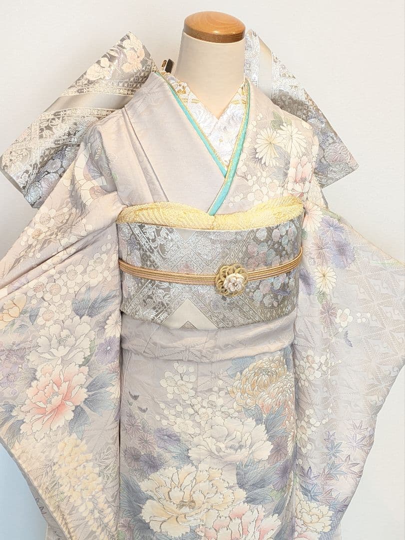 振袖フルセット 身丈162.5裄65 豪華振袖 薄紫 銀彩 正絹 逸品 成人式