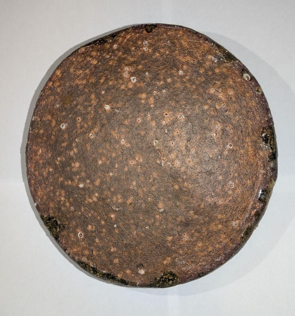 『丸田宗彦』耳付　朝鮮唐津水指　内田皿屋窯　茶道具　共箱共布栞略歴冊子