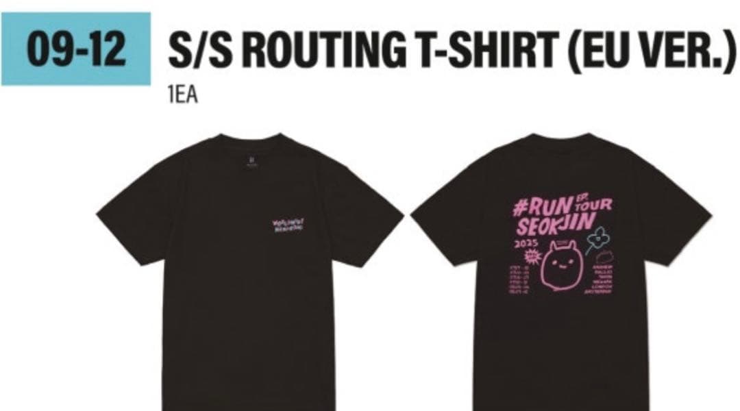 RUN SEOKJIN 2025 Tシャツ EU VER 日本未発売・新品・XL