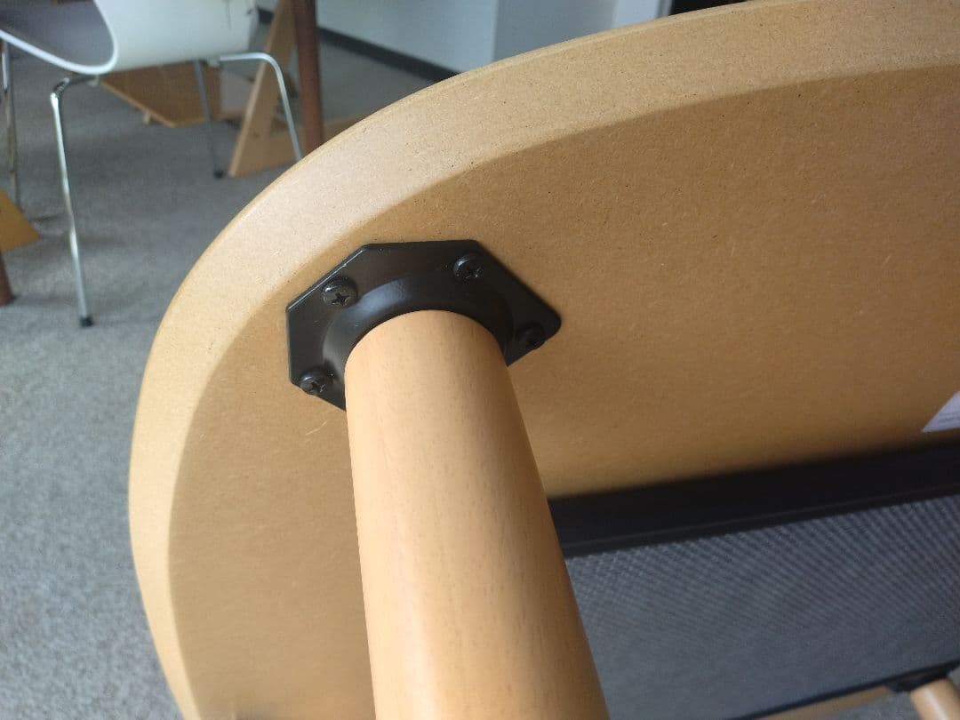 【美品】MUJI/無印良品 オーク材こたつ/ラウンド正方形/22年製座卓テーブル