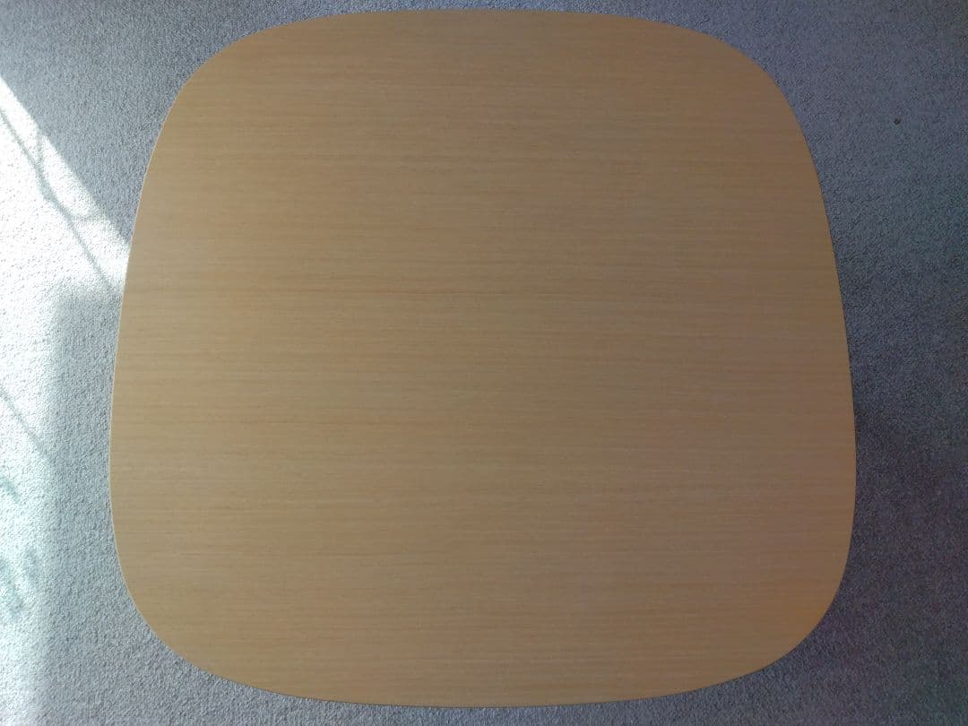 【美品】MUJI/無印良品 オーク材こたつ/ラウンド正方形/22年製座卓テーブル