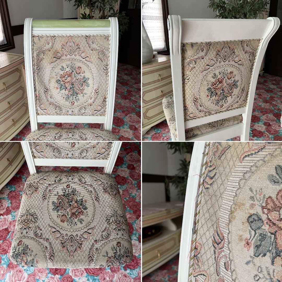 k531r122 グリーンの天然石が埋め込まれたエレガントなダイニングセット