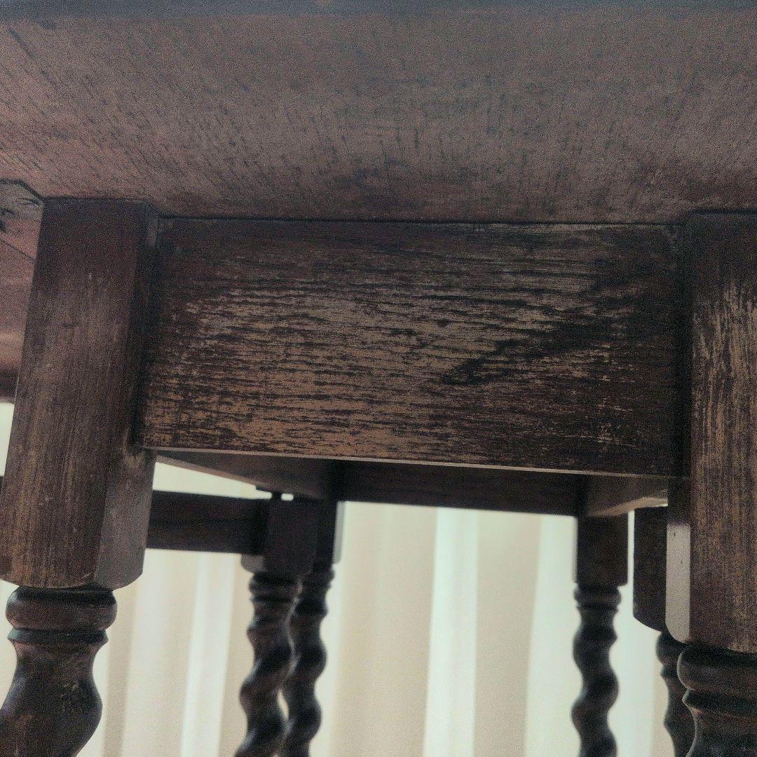 イギリスアンティーク　ゲートレッグテーブル　ダイニングテーブル　ツイストレッグ