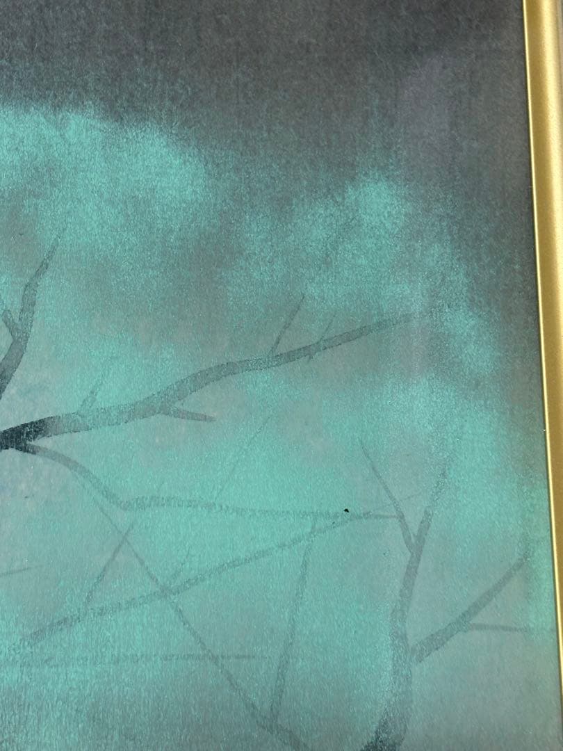 「醍醐の桜」　佐藤隆良　絵画　日本画　風景画　額装　共シール　箱袋有り