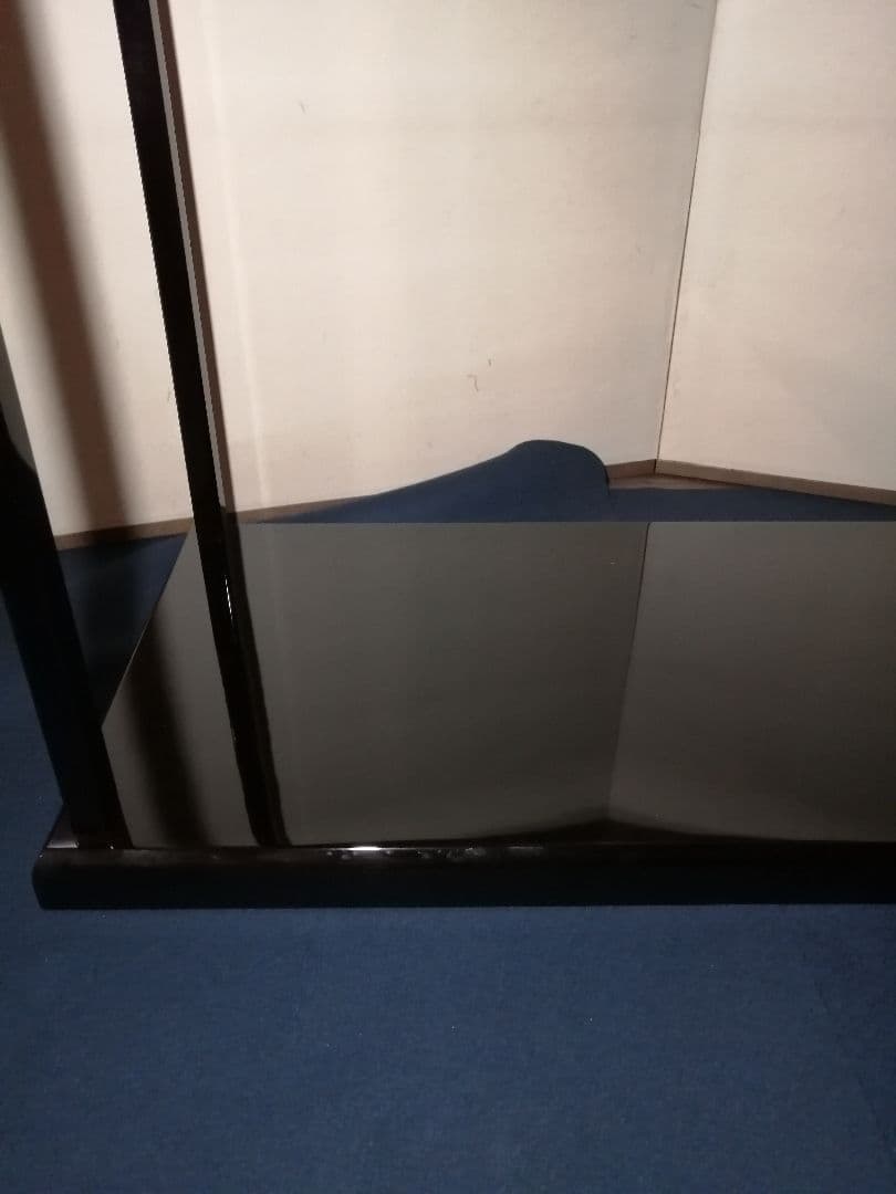 【茶道具】黒台子　真塗黒真台子　裏千家　淡々斎箱・直判　塗師長遊斎作　台子32