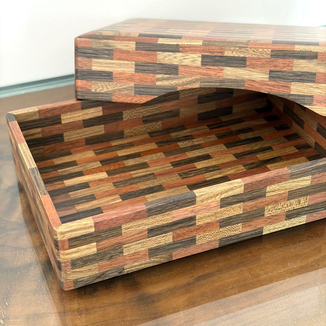 伝統工芸 寄木細工　箱 / ボックス 総無垢