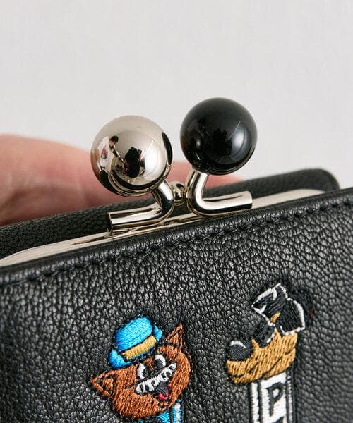 イアパピヨネ「PEZ ×ear」本革/コラボ三つ折りがま口財布