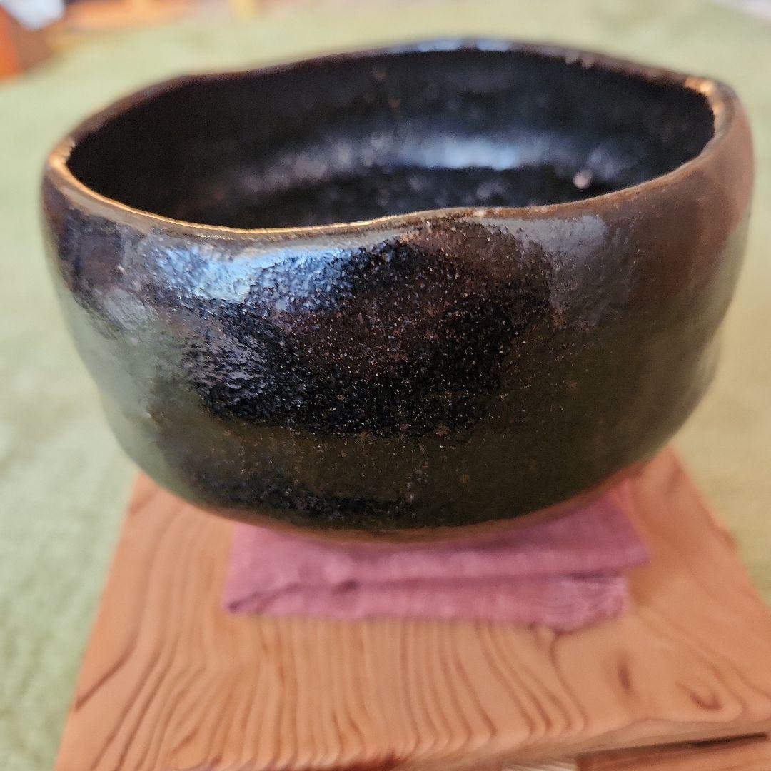 9代楽吉右衛門　了入作　黒楽茶碗