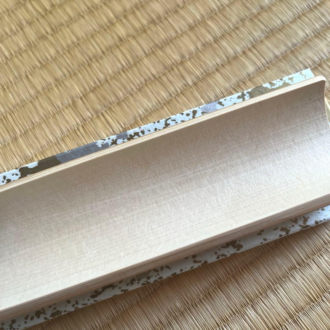 煎茶道具 手描き竹製の茶合