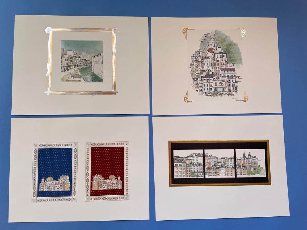 箔押し　カレンダー　12ヶ月　絵柄　48点