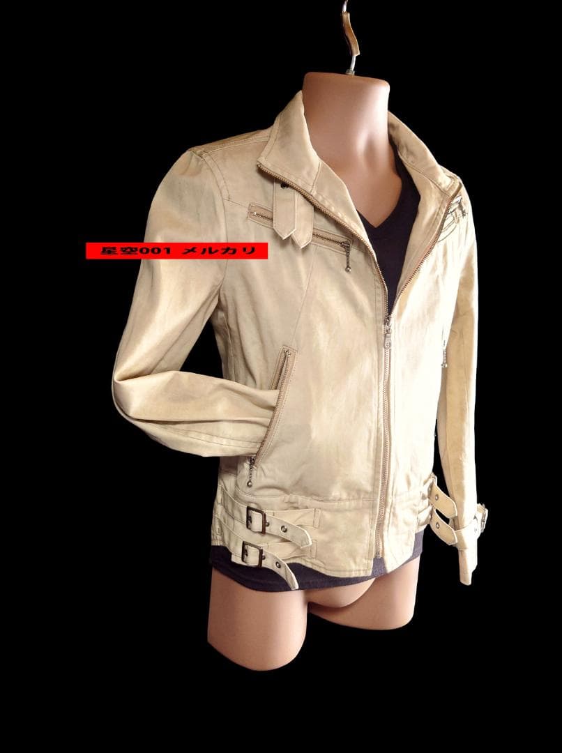 美品 TORNADOMART ベージュ ライダースジャケット トルネードマート
