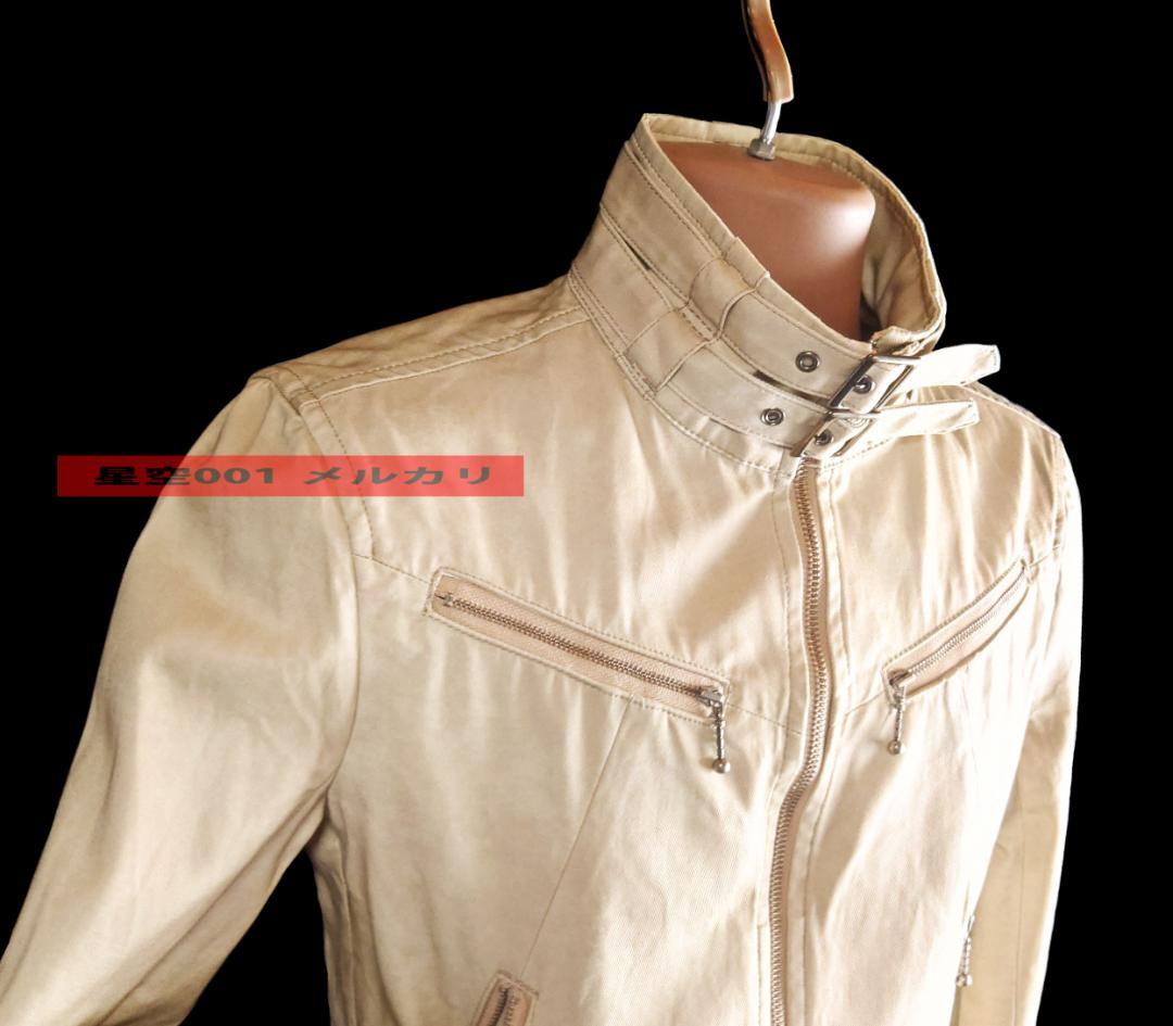 美品 TORNADOMART ベージュ ライダースジャケット トルネードマート