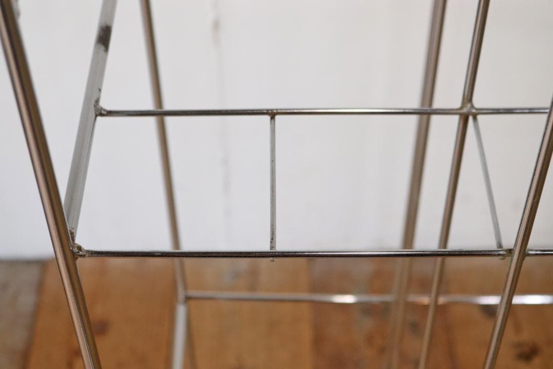 ヴィンテージ ワイヤーラック キャスターワゴン ネットシェルフ ポスター 収納