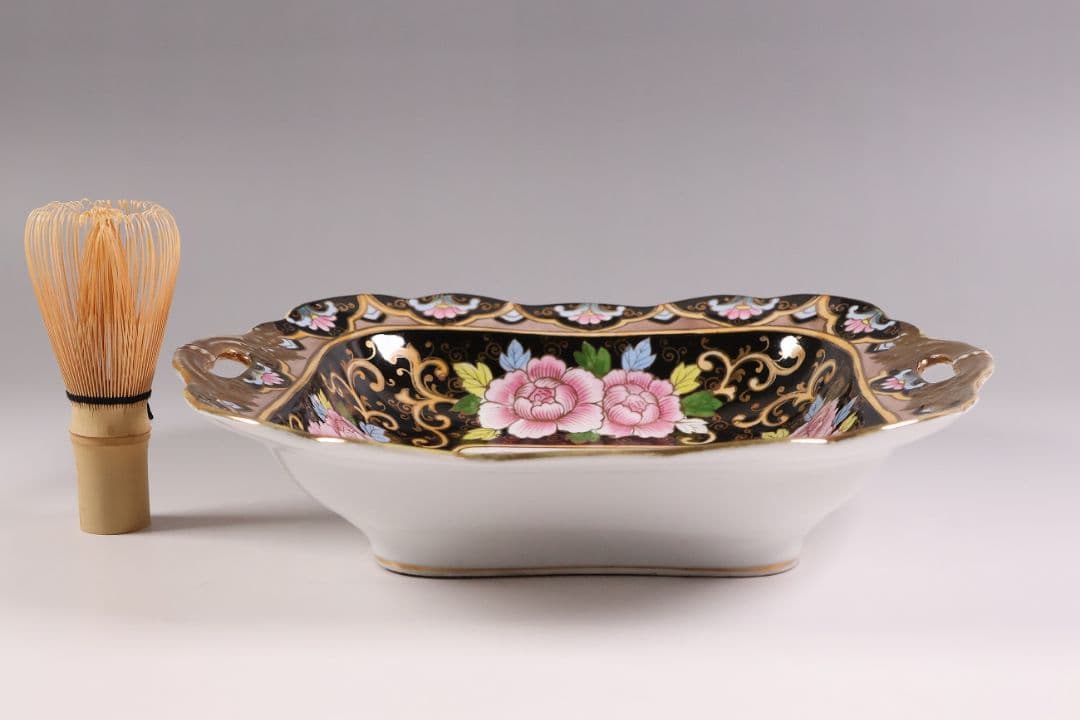 【CM290】オールドノリタケ 花図 プレート 皿 27.2cm 陶磁器