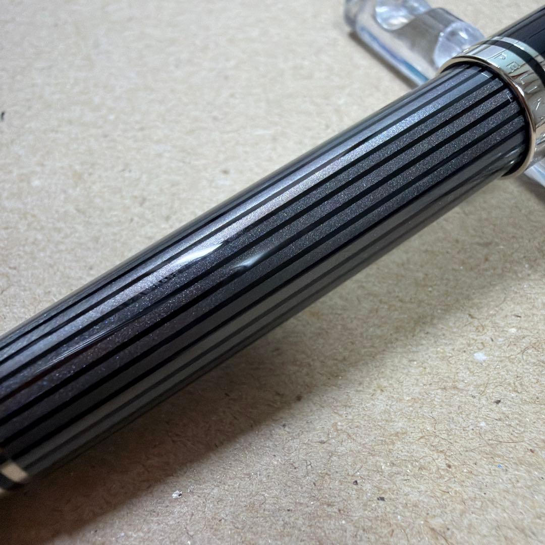 新品 Pelikan ペリカン 万年筆 スーベレーン M405 黒縞 F