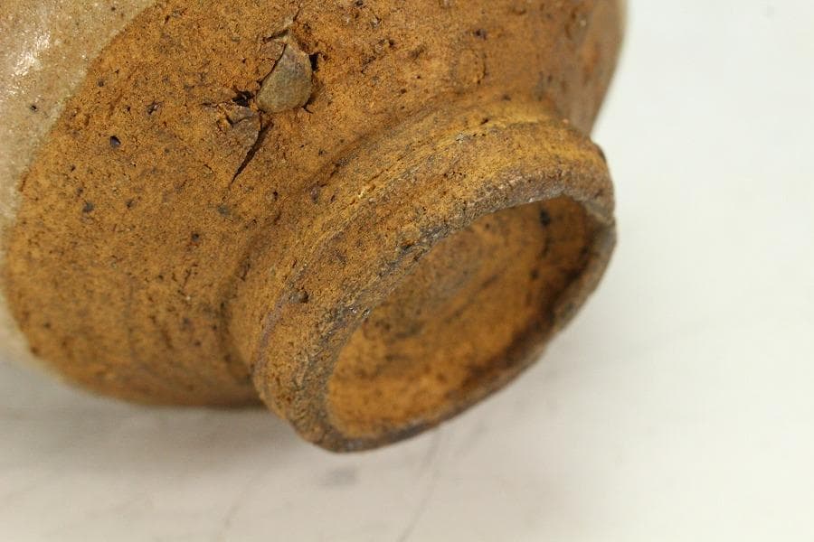 茶道具 古唐津 唐草の絵 沓茶碗 桂又三郎 書付(K-YC562)