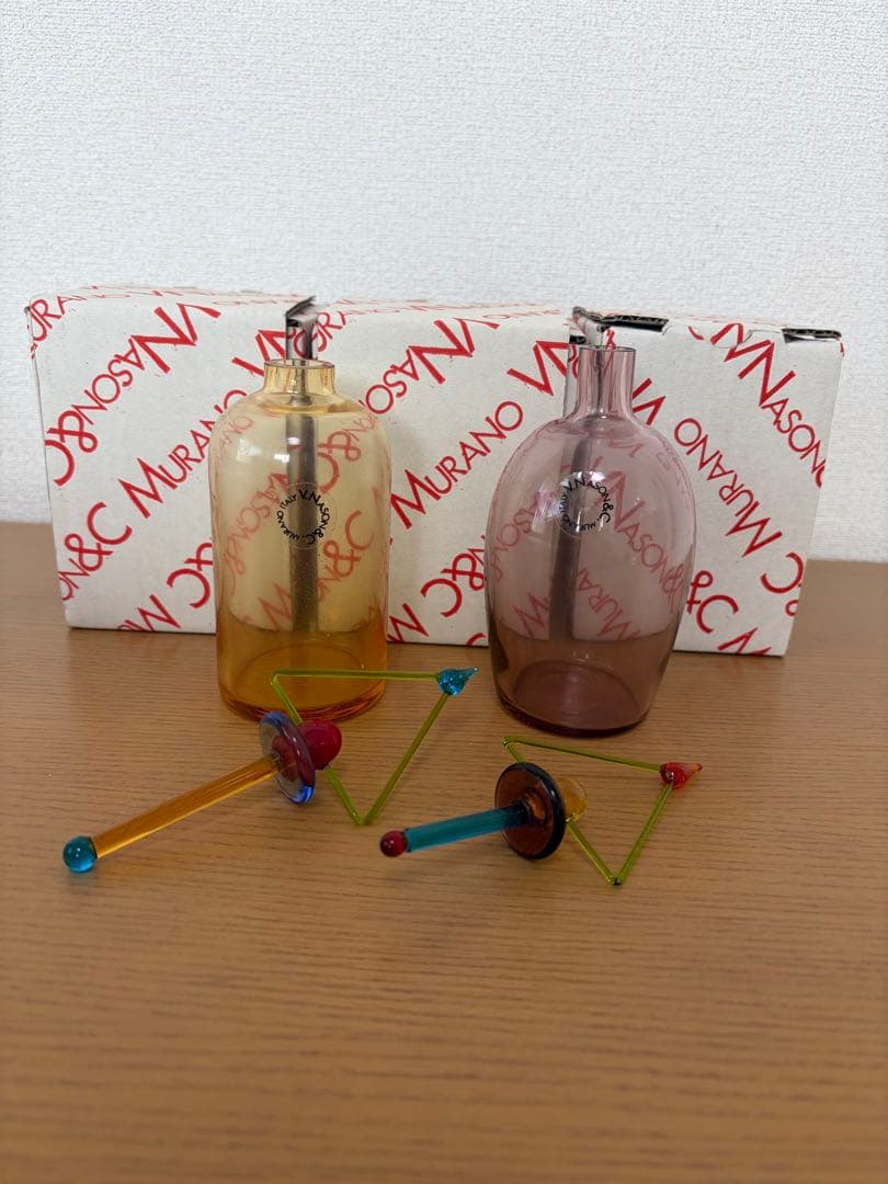 イタリア　ムラーノ　ベネチアンガラス　香水瓶　2個セット