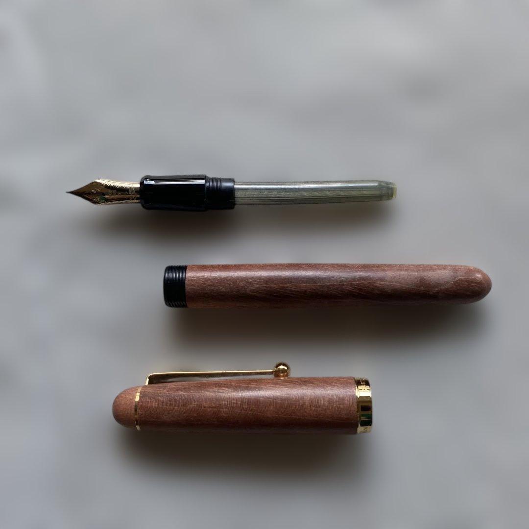 パイロット　木製 万年筆 ブラウン　カスタム　アート　カエデ　ジャパン　14k