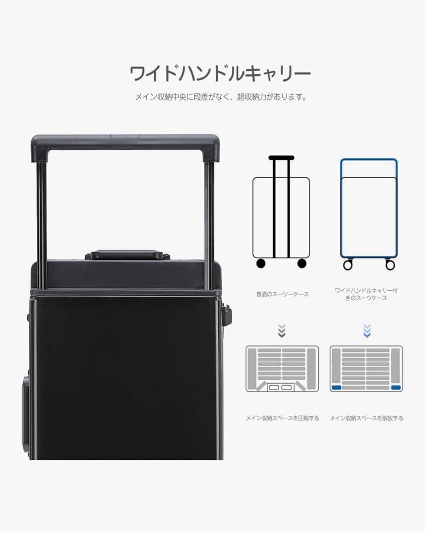 【タビトラ】スーツケース　キャリーカート USBポート付き